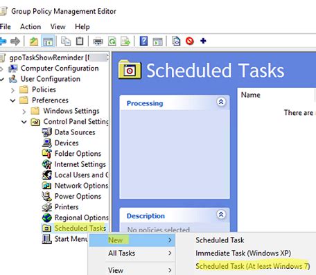 But this only works if I specify "SYSTEM" account to run the task. . Gpo scheduled task run as different user